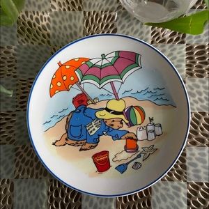 Vintage 1981 Paddington Bear  SandCastles Plate